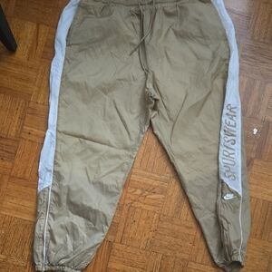 Nike Tan and White Sportswear Windbreaker Pants 3xl